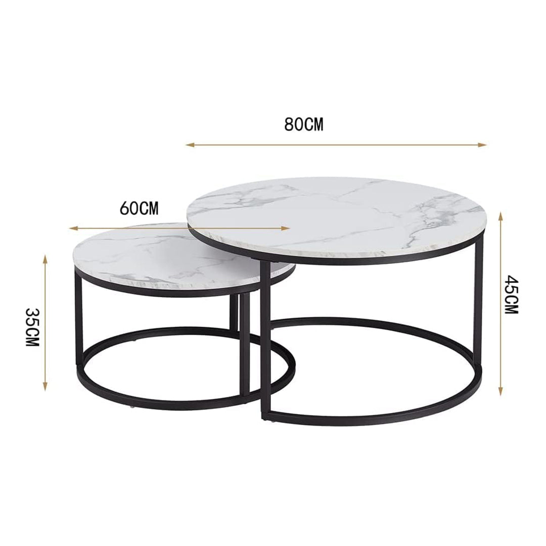 Table Basse Moderne – MDF Solide & Pieds Métal