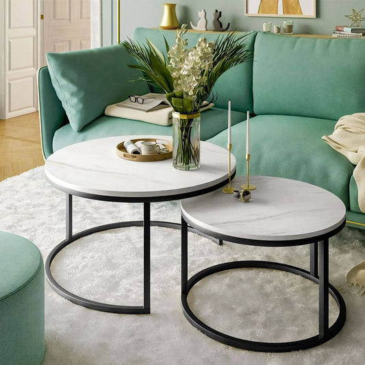 Table Basse Moderne – MDF Solide & Pieds Métal