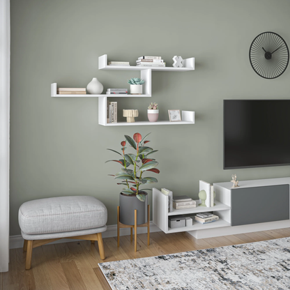 Étagère Murale Moderne en MDF Pour Salon et Bureau