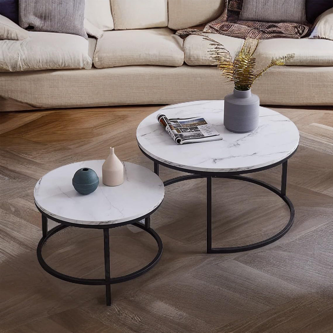 Table Basse Moderne – MDF Solide & Pieds Métal